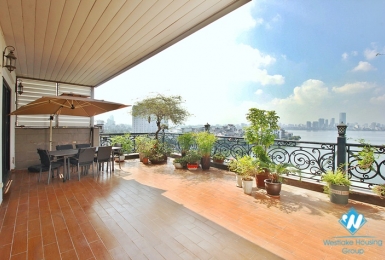 Modern duplex apartment with stunning lakeview for rent in Tay Ho, Hanoi
